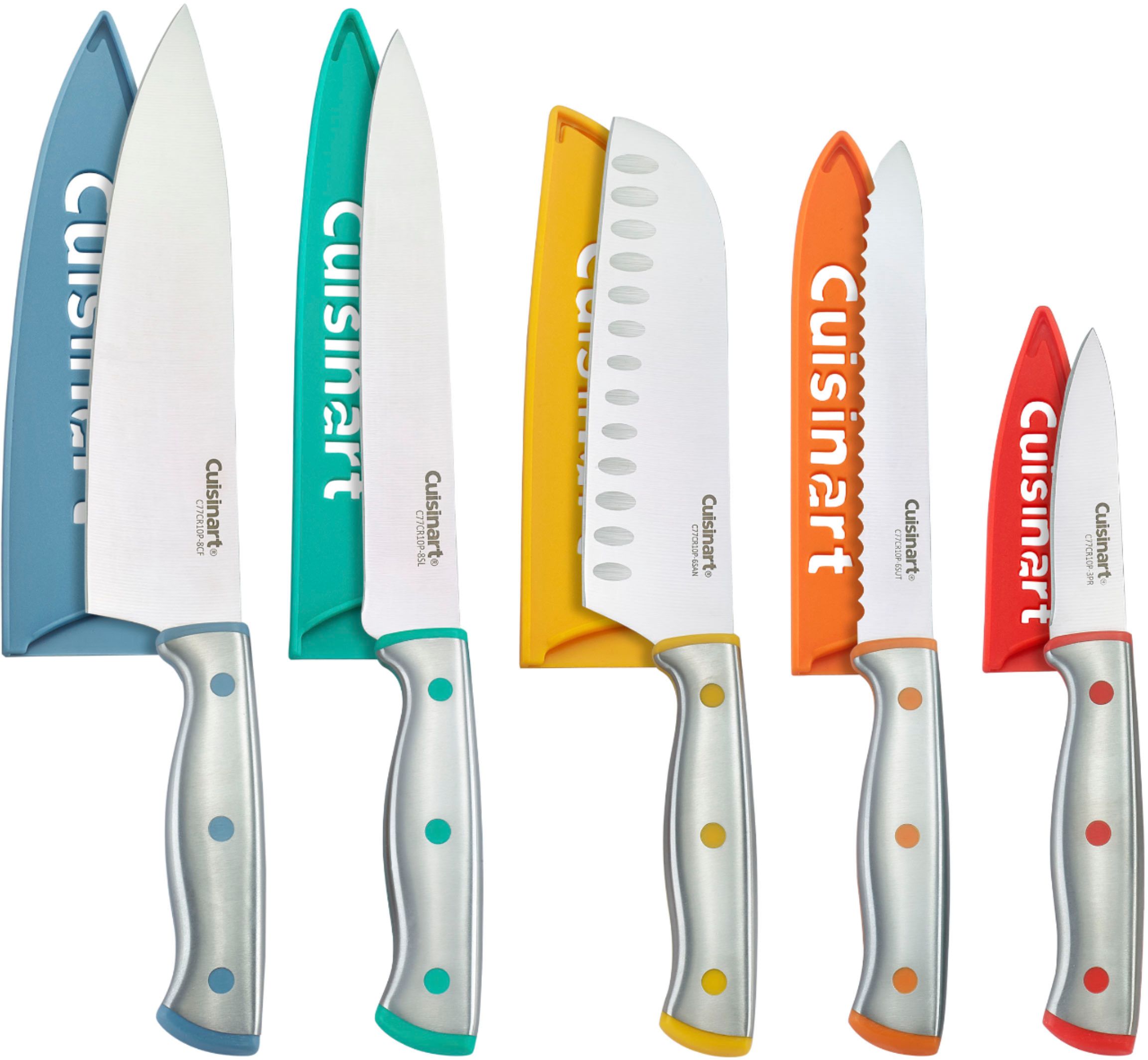Cuisinart 12pc Colored Metallic Knife Set w Blade Guard Multi C77-12PMC -  Best Buy