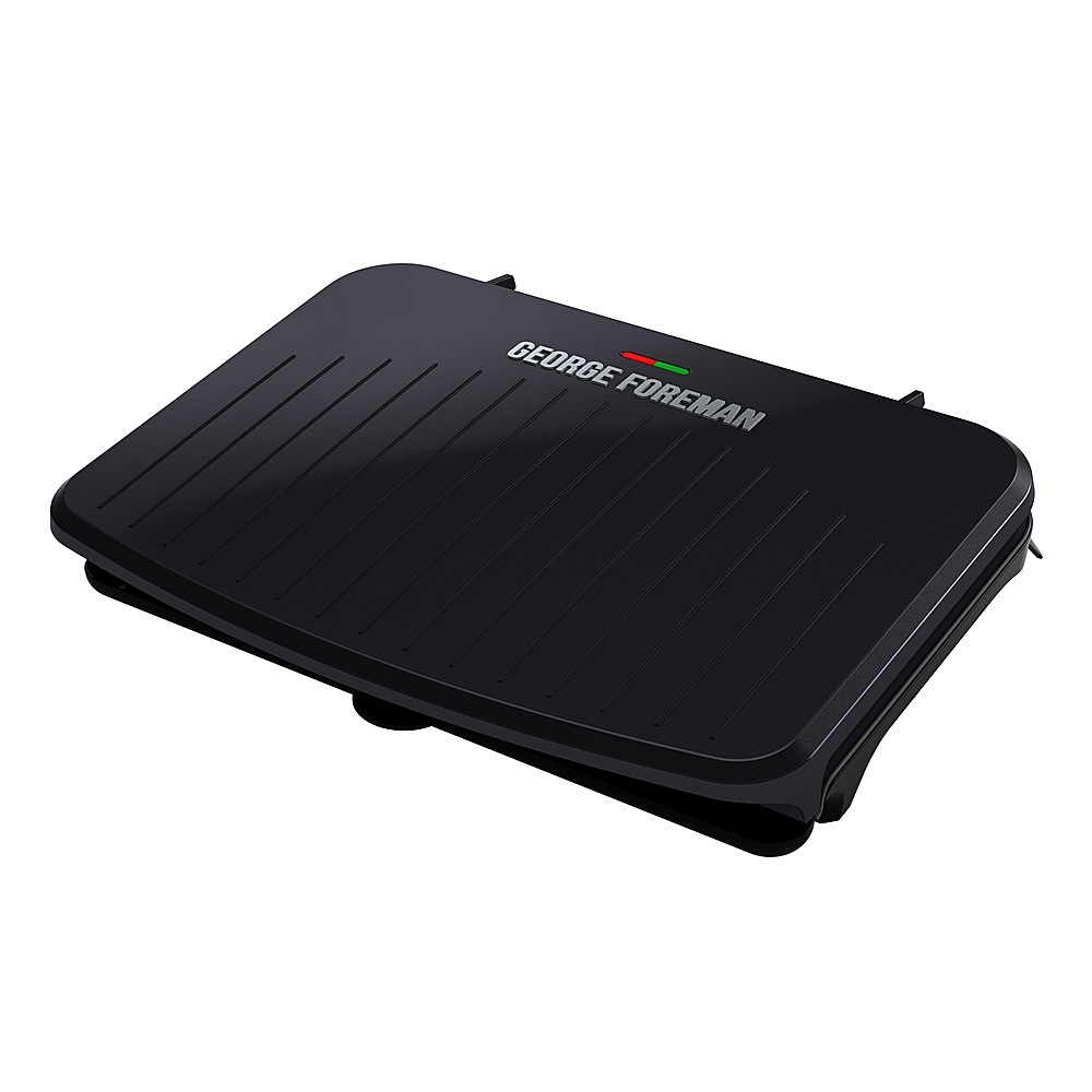 George Foreman - 9-Serving Classic Plate Electric Indoor Grill and Panini Press - Gray