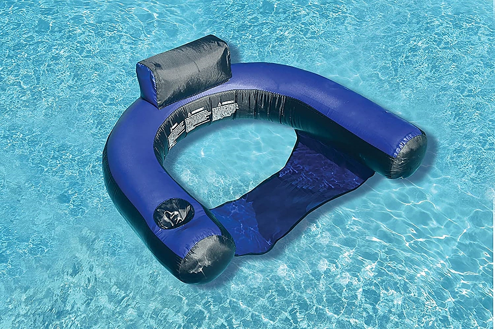Swimline Inflatable Nylon Fabric Covered Swimming Pool U-Seat 