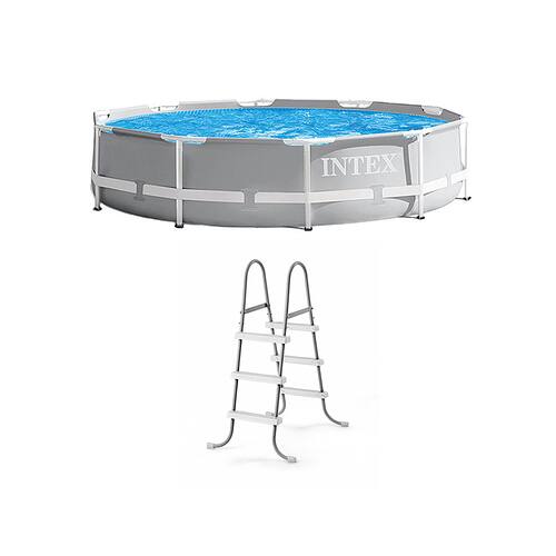 Intex - 10' x 30" Above Ground Swimming Pool w/ 330 GPH Filter Pump & Pool Ladder