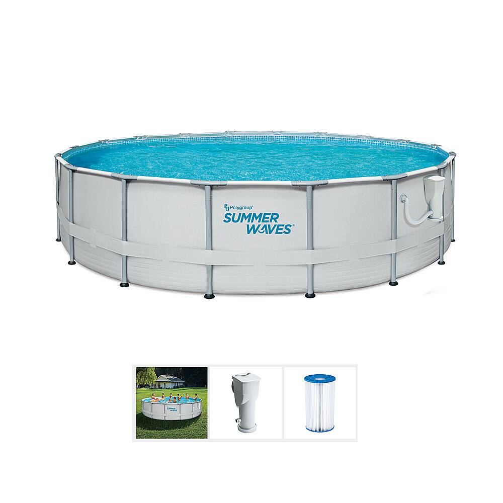 Summer Waves - Metal Frame Above Ground Pool Set