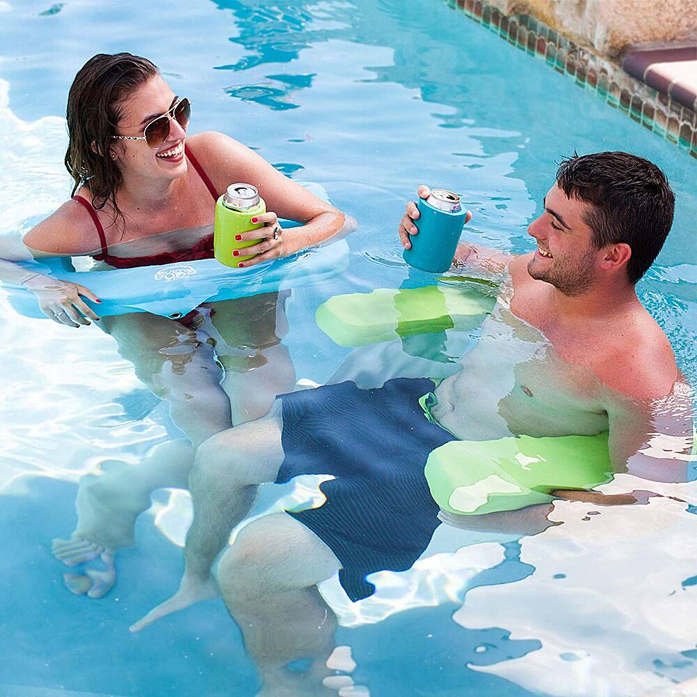 Alt View 13. TRC Recreation - Vinyl Covered Floating Aqua Swing Chair Pool/Spa Lounger - Blue.