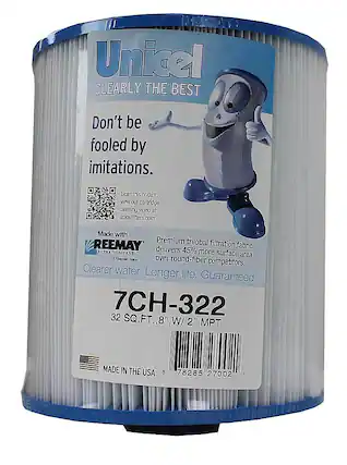 Front. Unicel - Filter Cartridge 32 Sq Ft Pleatco.
