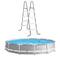 Intex - Prism Frame 12' x 30" Above Ground Swimming Pool with 48" Ground Ladder - Gray-Front_Standard