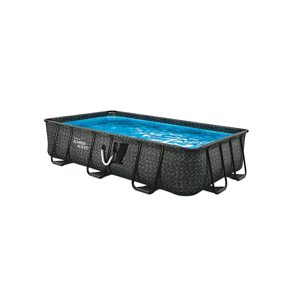 Summer Waves - Herringbone Print Elite Frame Rectangular Pool