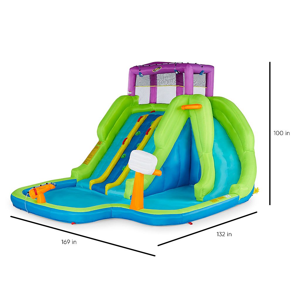 Kahuna Triple Blast Outdoor Inflatable Splash Pool Backyard Water Slide Mti Best Buy