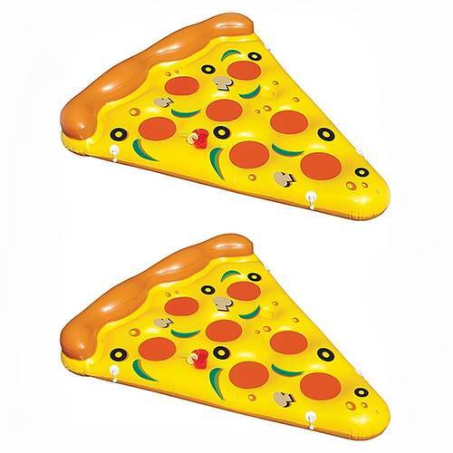 Swimline - Giant Inflatable Pizza Slice Float Rafts (2-Pack)