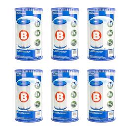 Intex - Swimming Pool Type B Replacement Filter Pump Cartridge (6 Pack) - Multi