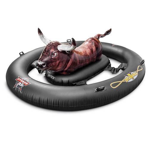 Intex - Inflatabull Bull-Riding Giant Inflatable Swimming Pool Float - Brown