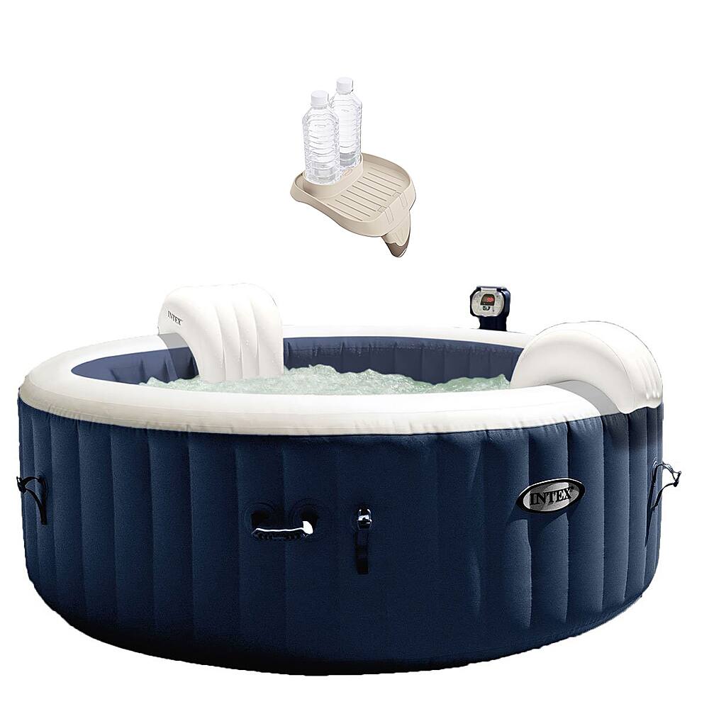 Alt View 1. Intex - Portable Round Hot Tub and Drink Holder Tray.