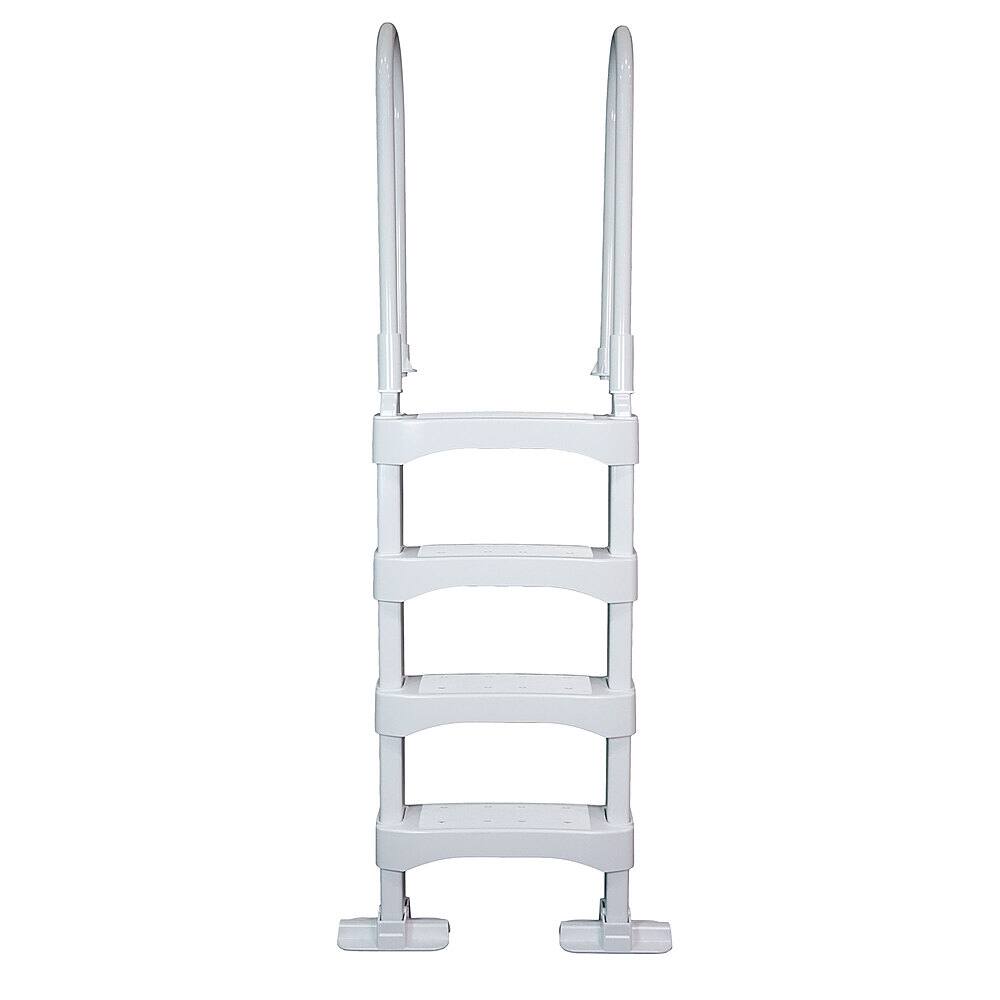 Alt View 12. Vinyl Works - Above Ground Swimming Pool Step Ladder - White.