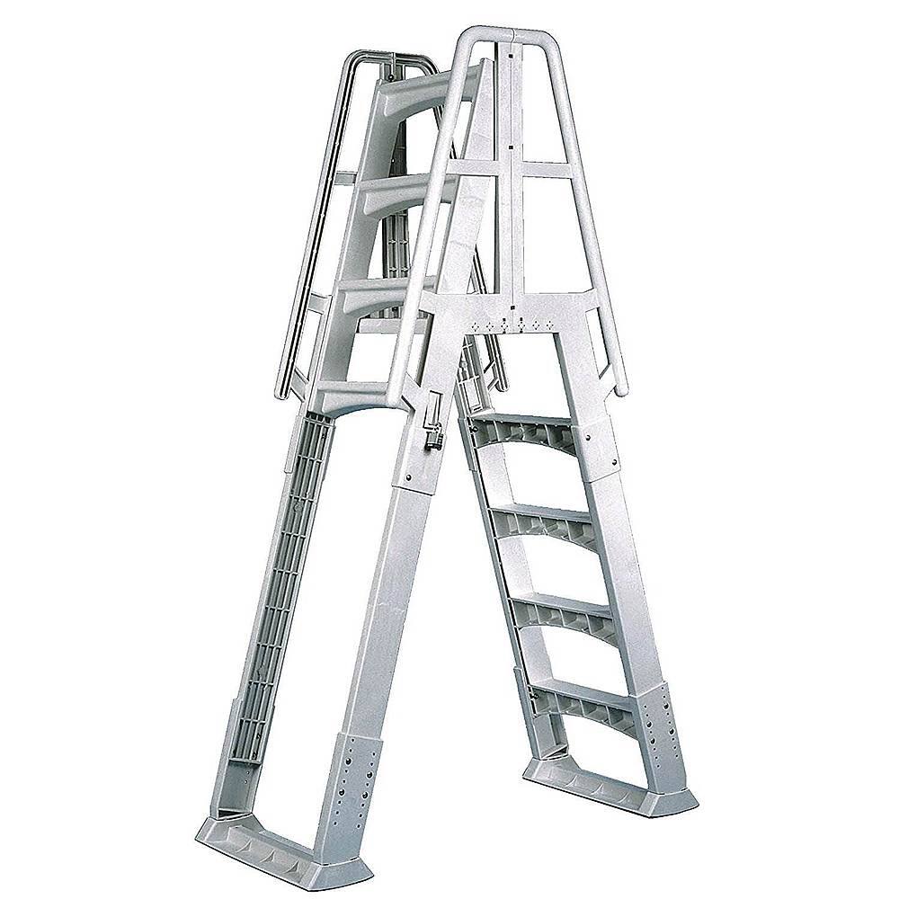 Front. Vinyl Works - SLA A-Frame Adjustable 48-56 Inch Above Ground Pool Ladder.