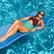 Alt View 14. TRC Recreation - 70 Inch Foam Raft Lounger Pool Lake Float - Bahama Blue.