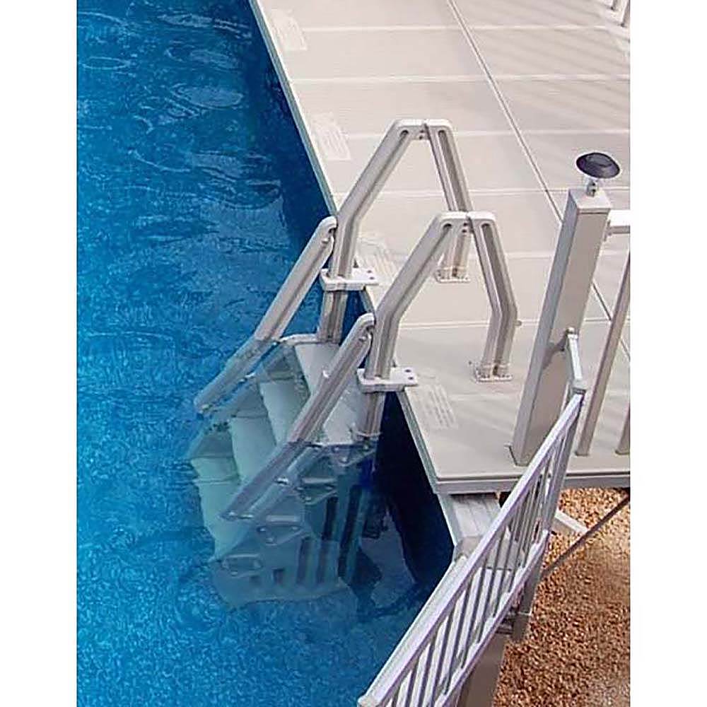 Alt View 12. Vinyl Works - 24 Inch In-Pool Step Ladder for Above Ground Pools.