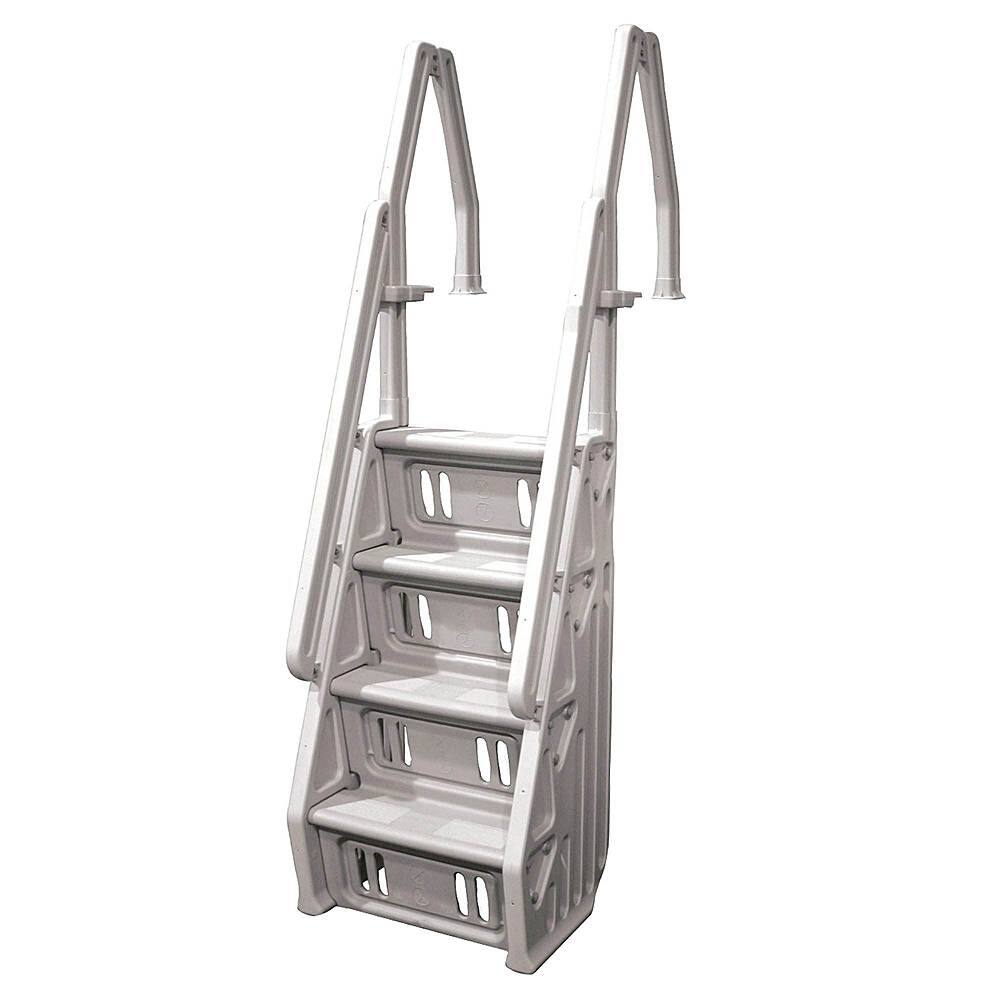 Alt View 1. Vinyl Works - 24 Inch In-Pool Step Ladder for Above Ground Pools.