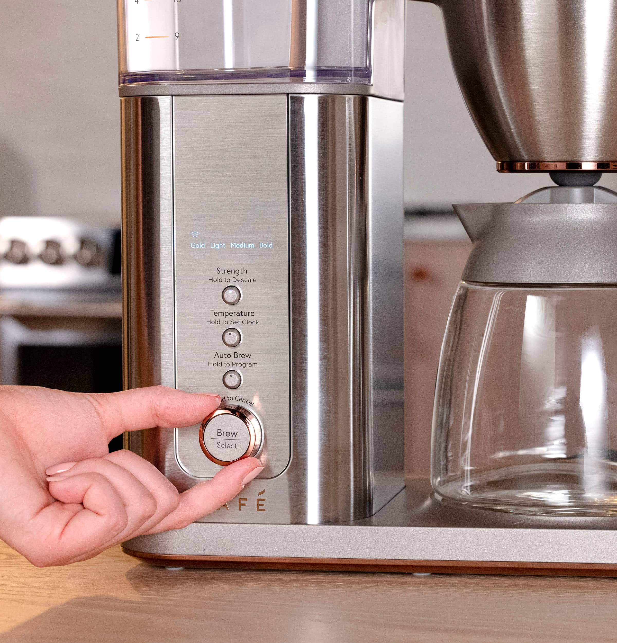 Alt View 18. Café - Smart Drip 10-Cup Coffee Maker with WiFi - Stainless Steel.