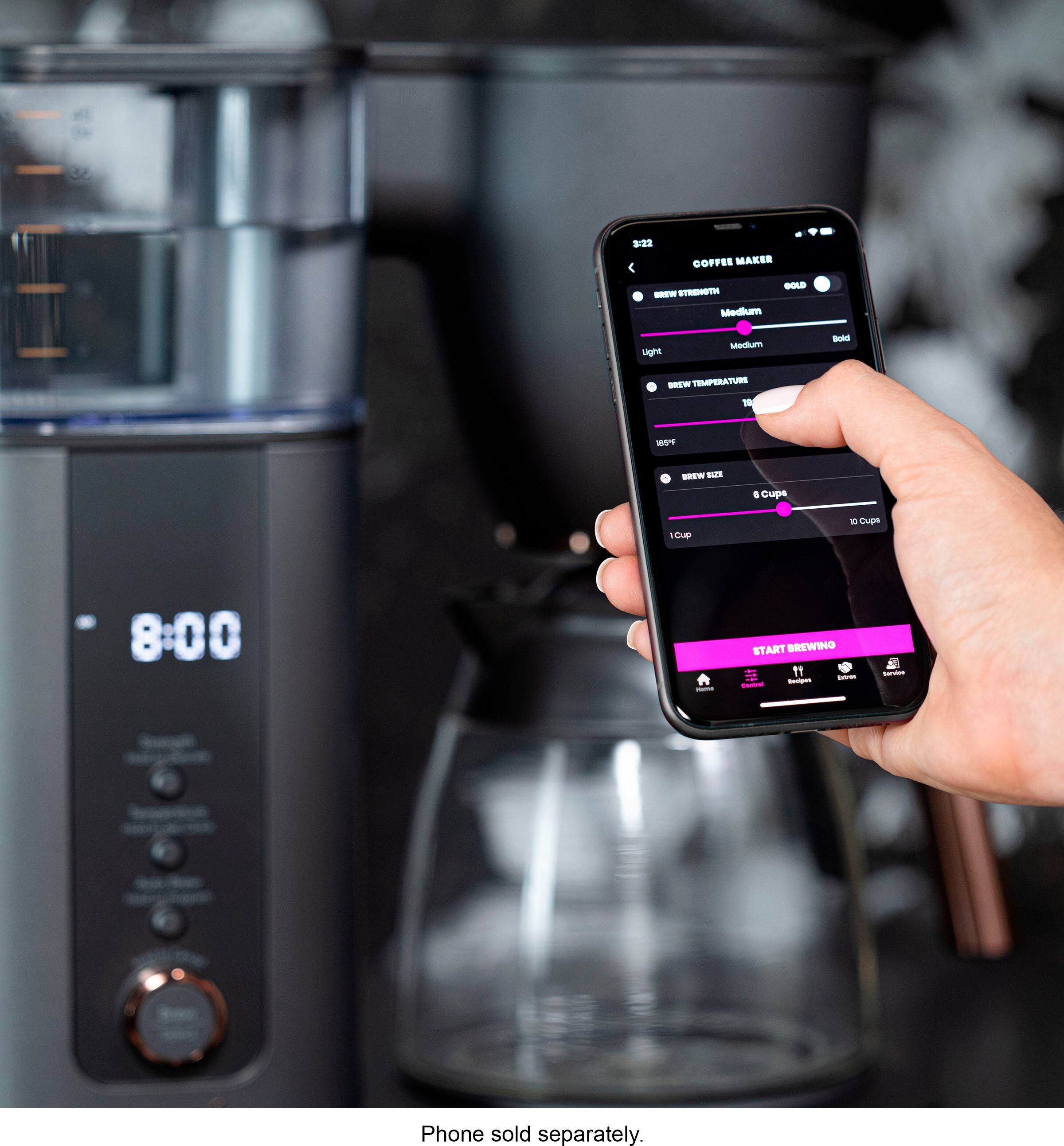 Alt View 13. Café - Smart Drip 10-Cup Coffee Maker with WiFi - Matte Black.