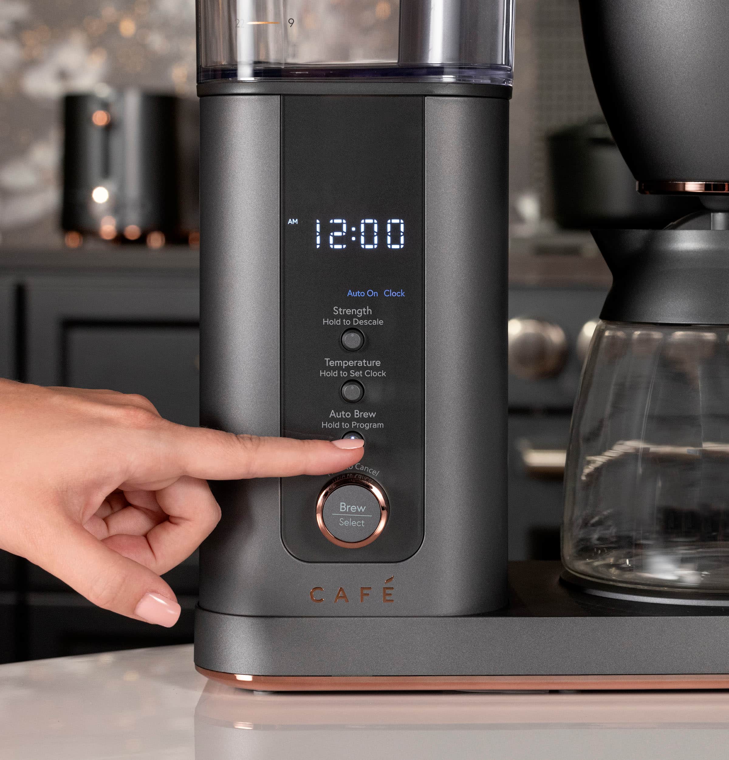 Alt View 19. Café - Smart Drip 10-Cup Coffee Maker with WiFi - Matte Black.