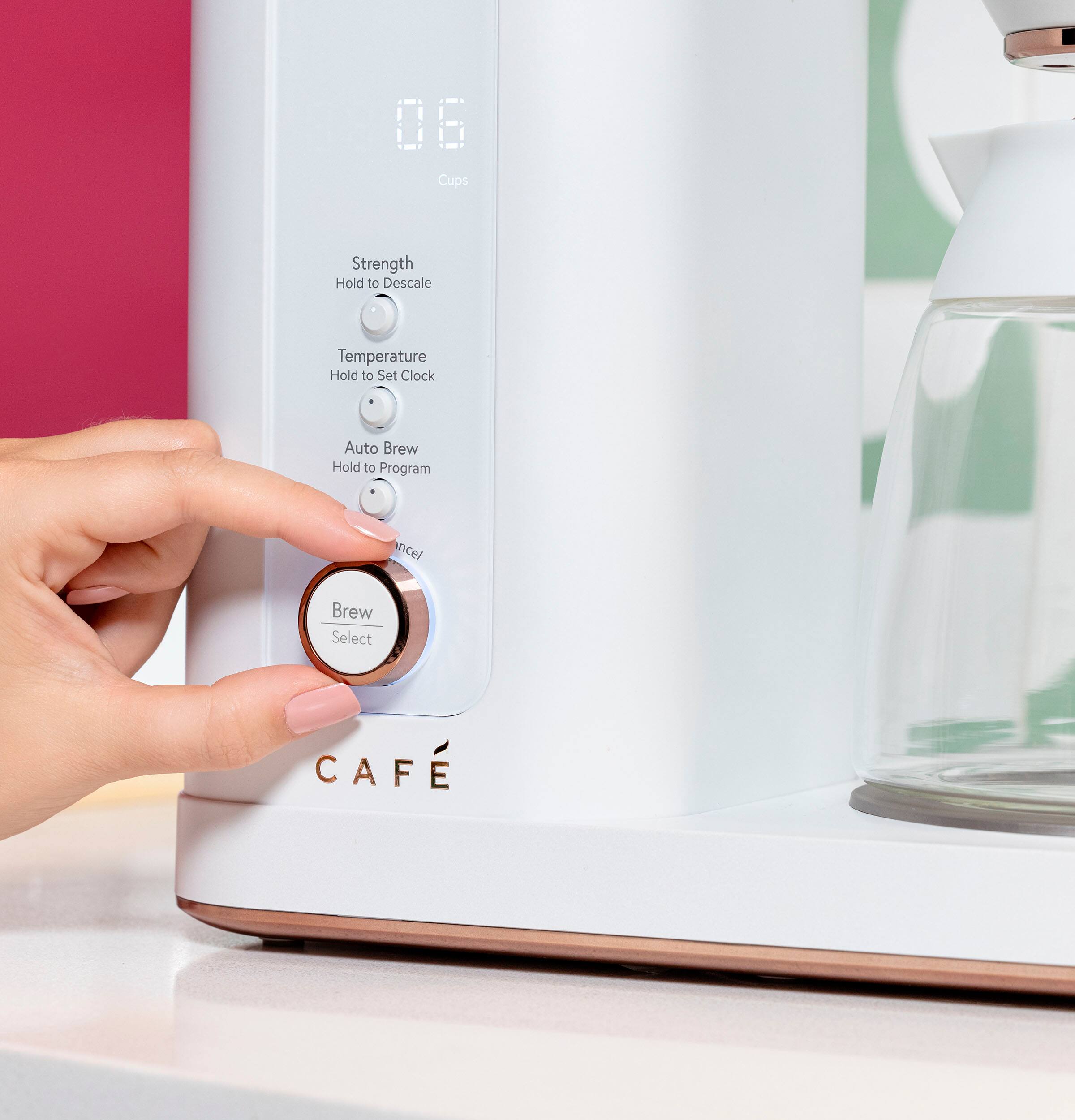 Alt View 20. Café - Smart Drip 10-Cup Coffee Maker with WiFi - Matte White.