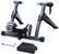 Left. Sportneer - Indoor Fluid Bicycle Trainer Stand - Black and Gray.