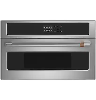 Front. Café - 30" Built-in Single Electric Convection Pro Steam Wall Oven with True European Convection, Customizable - Stainless Steel.