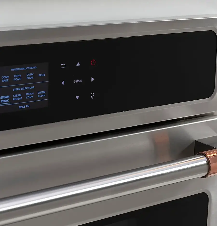 Alt View 24. Café - 30" Built-in Single Electric Convection Pro Steam Wall Oven with True European Convection, Customizable - Stainless Steel.