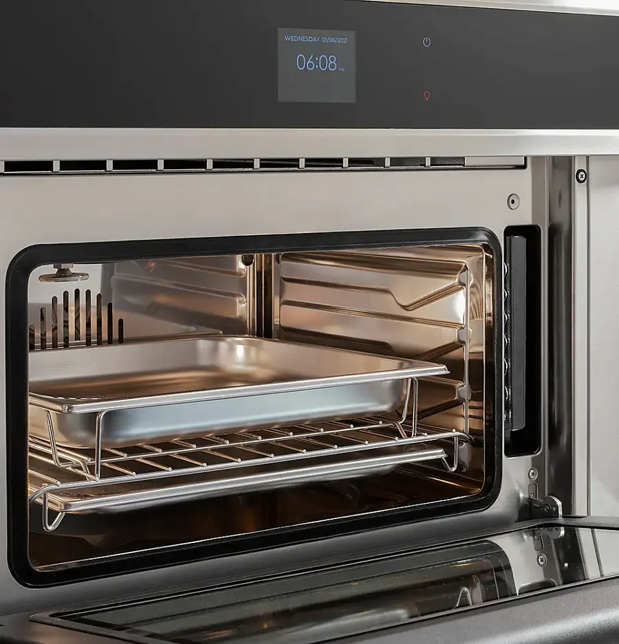 Alt View 27. Café - 30" Built-in Single Electric Convection Pro Steam Wall Oven with True European Convection, Customizable - Stainless Steel.
