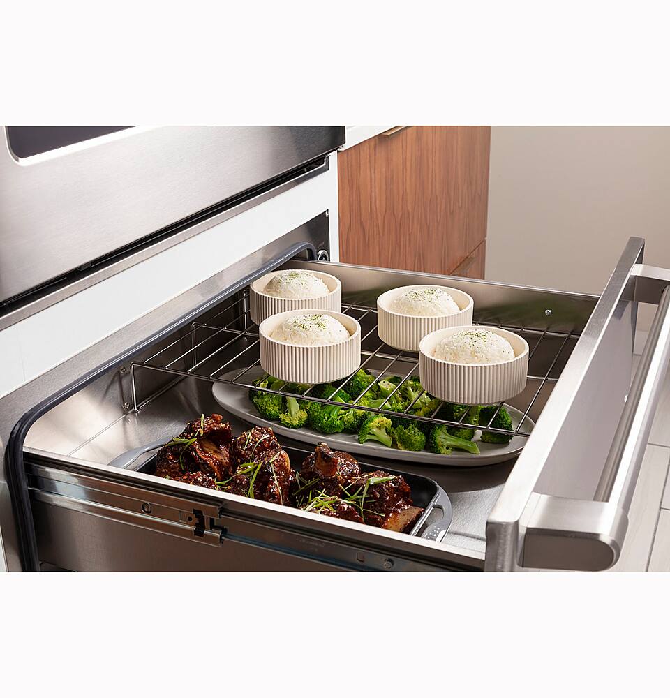 Alt View 24. Café - 30" Warming Drawer, Customizable - Stainless Steel.