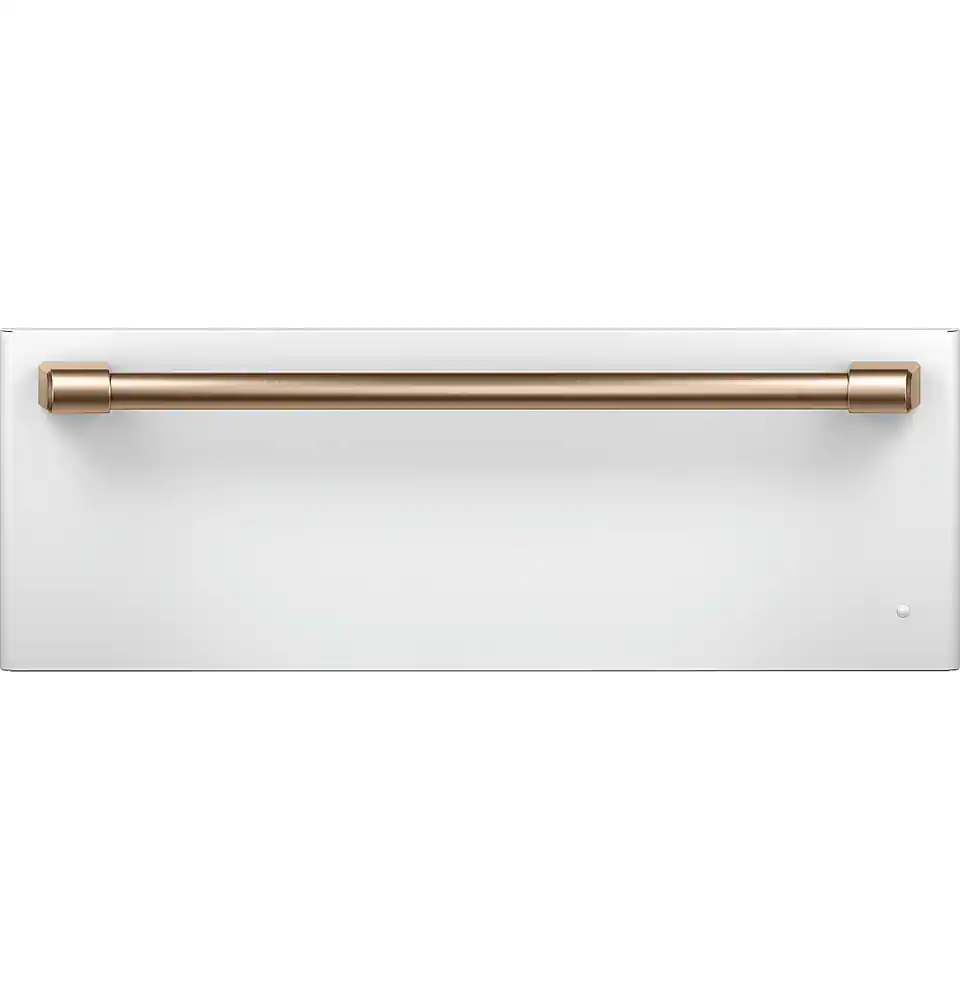 Front. Café - 30" Warming Drawer, Customizable - Matte White.