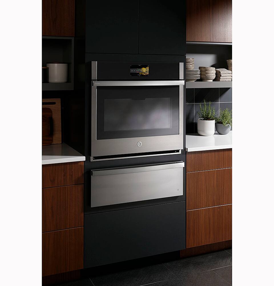 Alt View 24. GE Profile - 30" Warming Drawer - Stainless Steel.