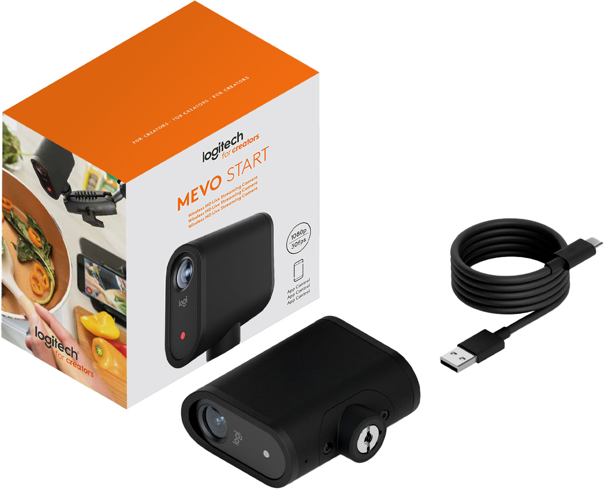 Logitech Mevo Start Live Streaming HD Action Camera Black 961-000498 - Best  Buy