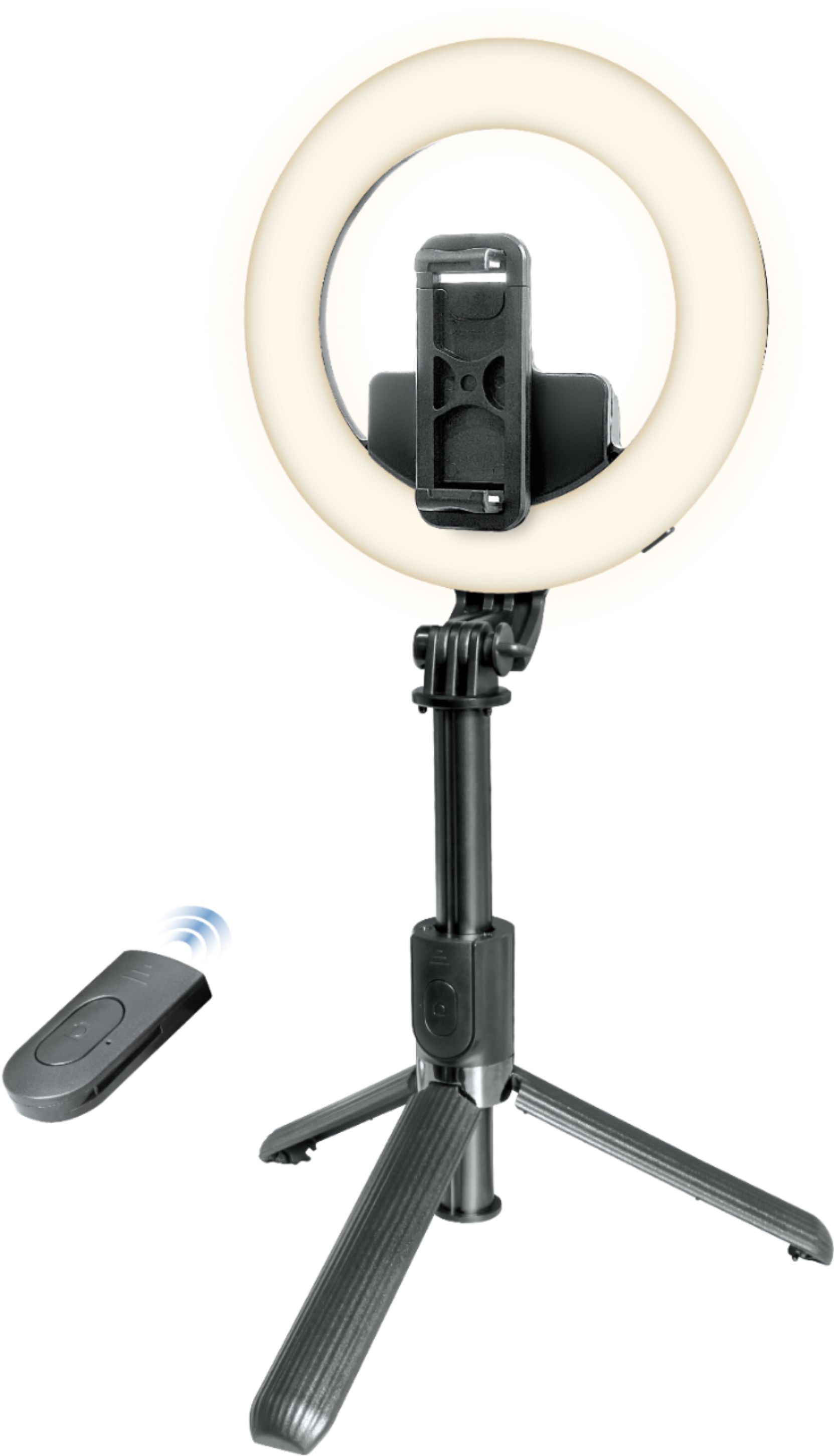 Angle View: Bower - Ring Light Multipod - Black