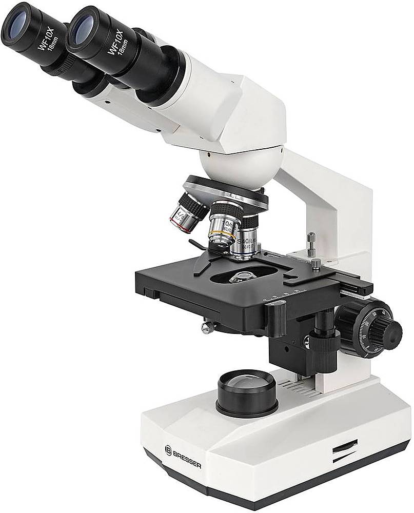 Bresser - Erudit Basic Bino Compound Microscope - White/Black - Left_Zoom