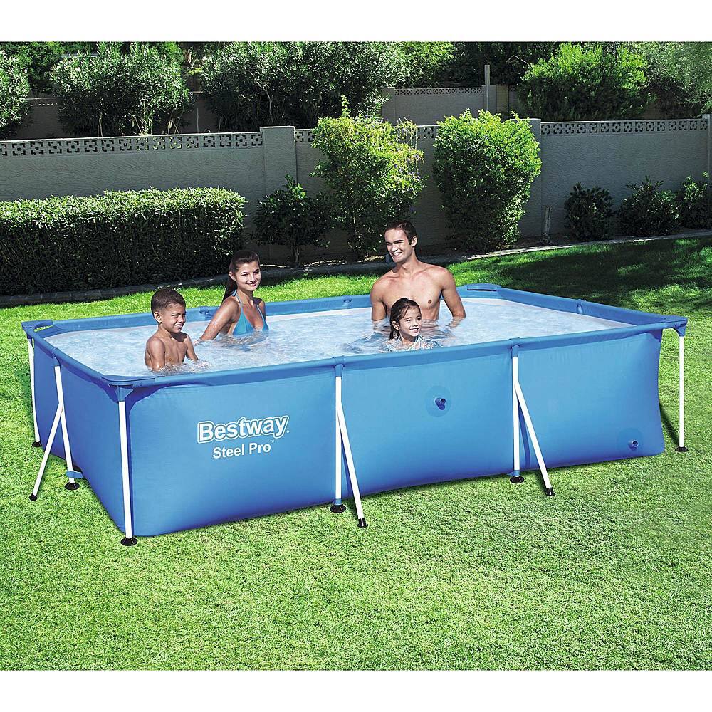 Best Buy: Bestway Rectangular Above Ground Pool Frame with Filter Pump ...