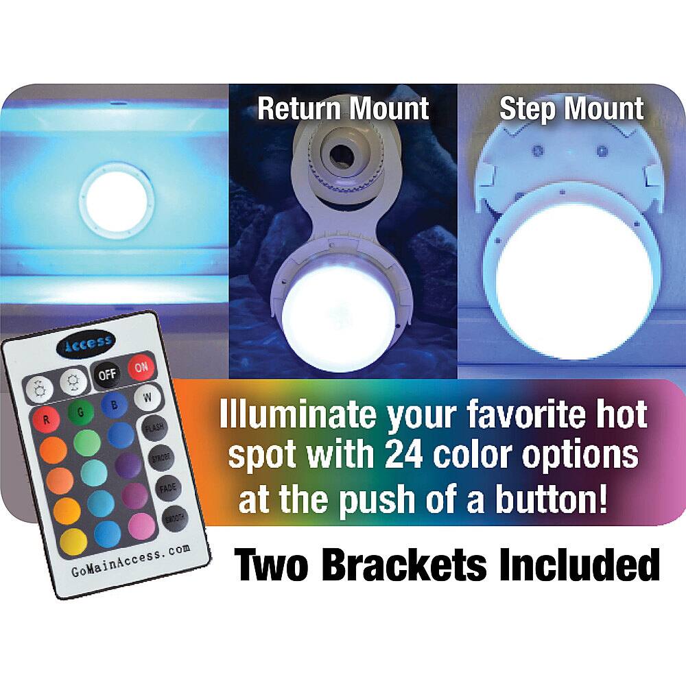 Alt View 2. Main Access - Swimming Pool Ladder Step Color LED Light.