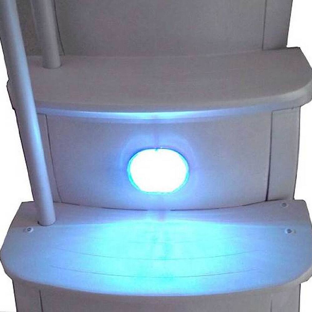 Left. Main Access - Swimming Pool Ladder Step Color LED Light.