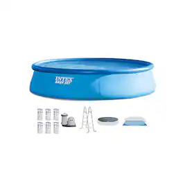 Intex - Inflatable Above Ground Pool Set - Blue