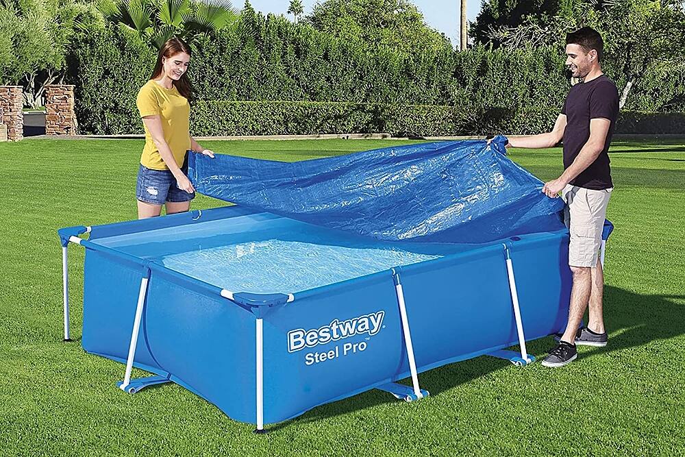 Alt View 13. Bestway - Rectangular Swimming Pool Cover for Above Ground Pools.