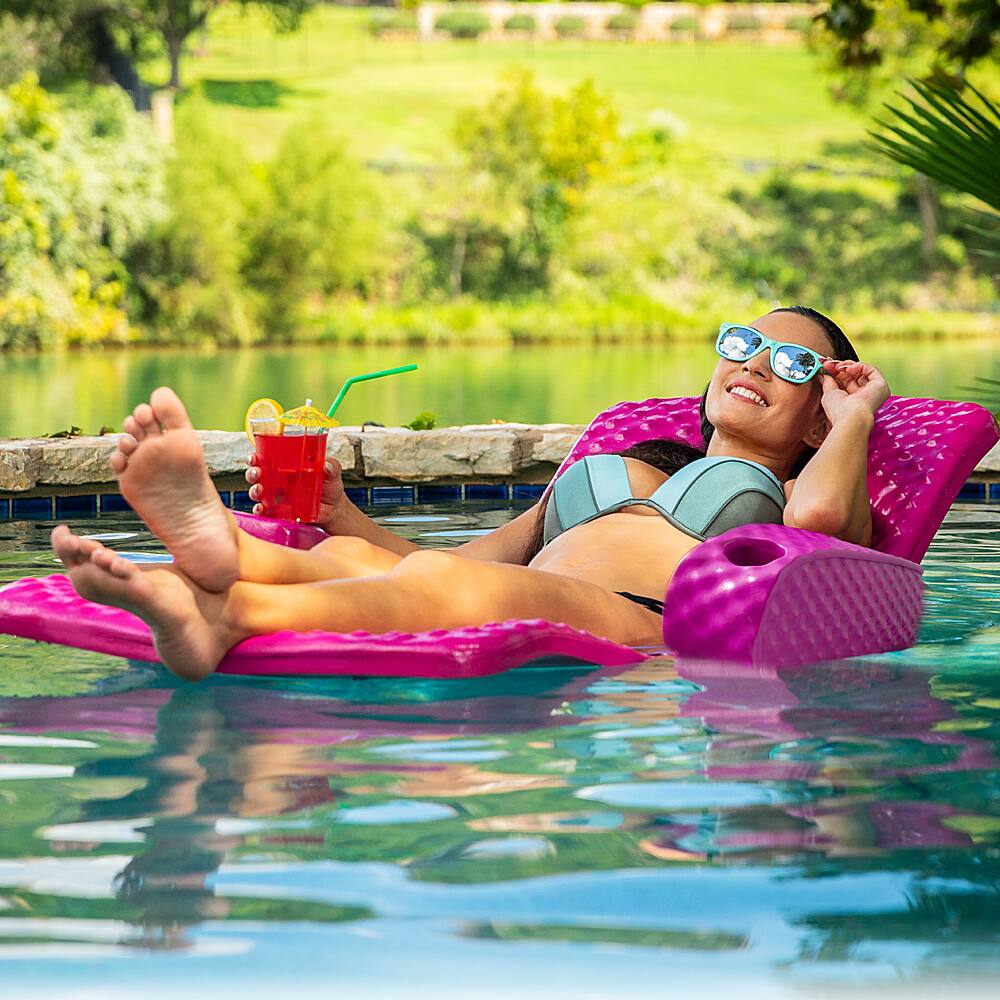 Alt View 12. TRC Recreation - Super Soft Adjustable Pool Water Recliner Float - Pink.
