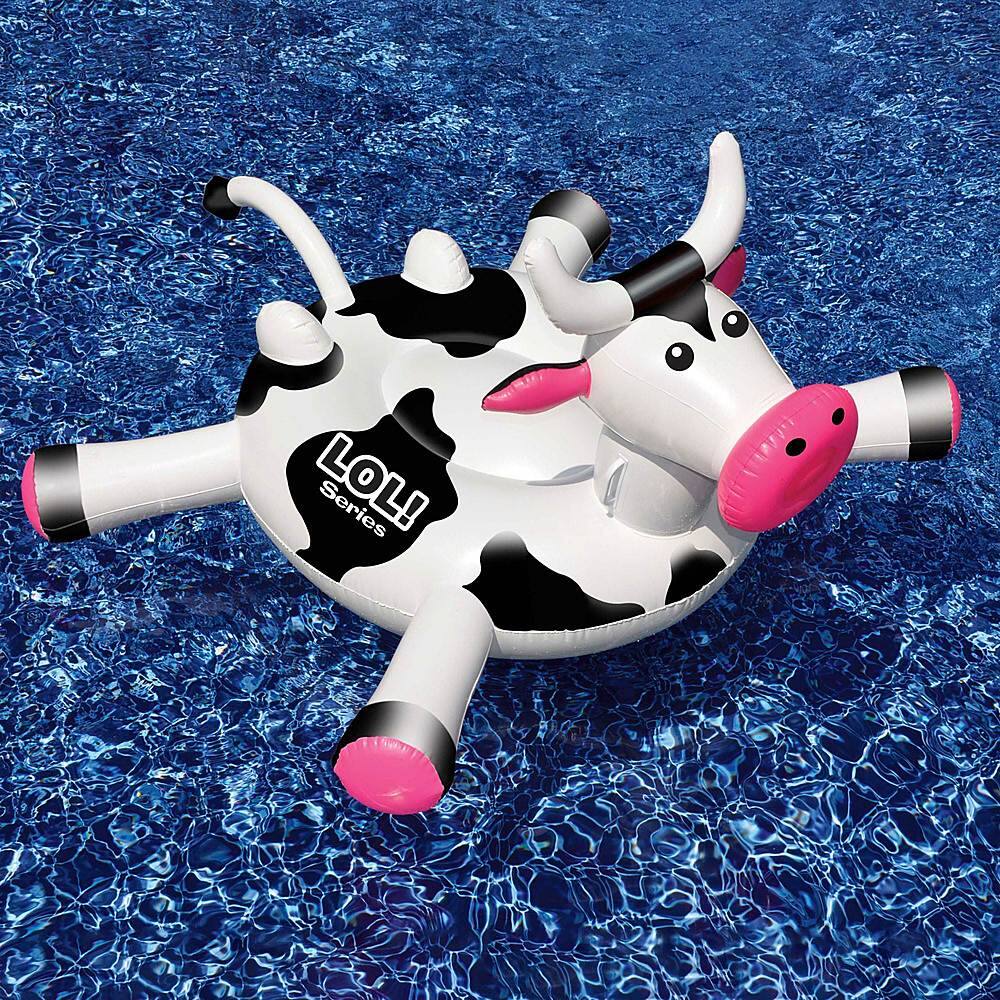 Alt View 15. Swimline - Swimming Pool Kids Giant Rideable On Cow Inflatable Float Toy.