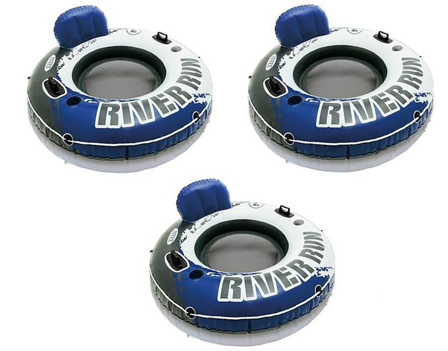 Intex River Run 1 Inflatable Floating Tube Raft for Lake, River, & Pool ...