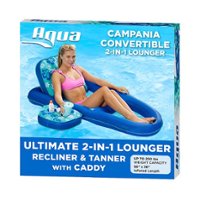 Aqua Leisure - Campania Convertible 2 in 1 Pool Float Lounge and Caddy - Front_Zoom