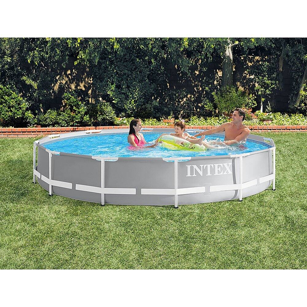 Alt View 15. Intex - Intex 12 Foot Prism Frame Above Ground Swimming Pool w Pump and Pool Ladder.