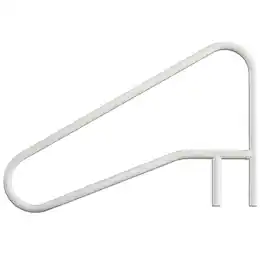 Saftron - 3 Bend Weather Resistant In Water Polymer Handrail - White