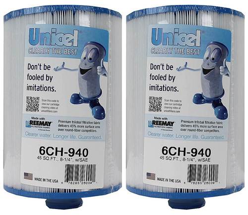 Unicel - Waterway Hot Tub and Spa Filter Replacement Cartridge (2 Pack) - White