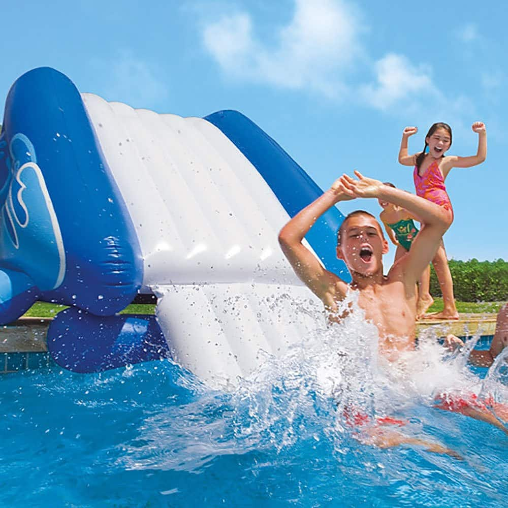 intex island with slide