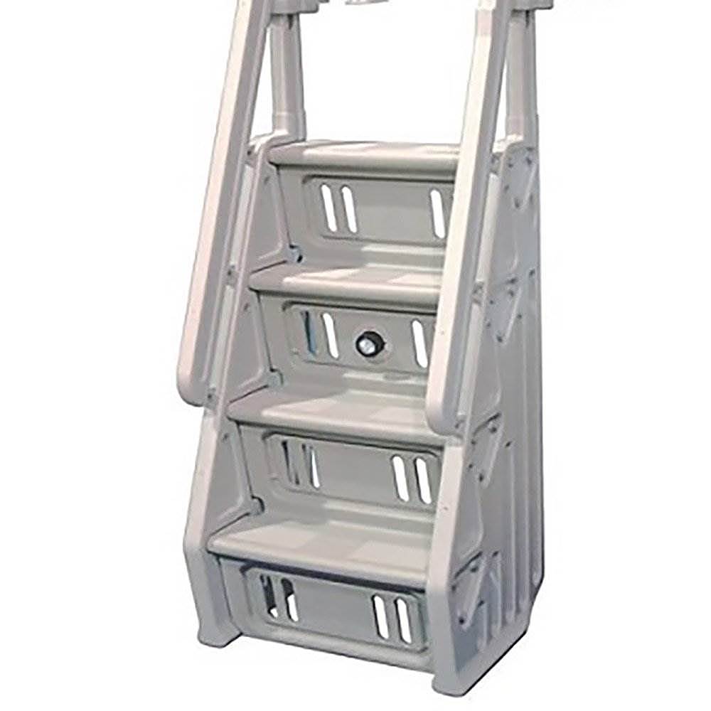 Vinyl Works - Deluxe 32 Inch Adjustable In Step Above Ground Pool Ladder