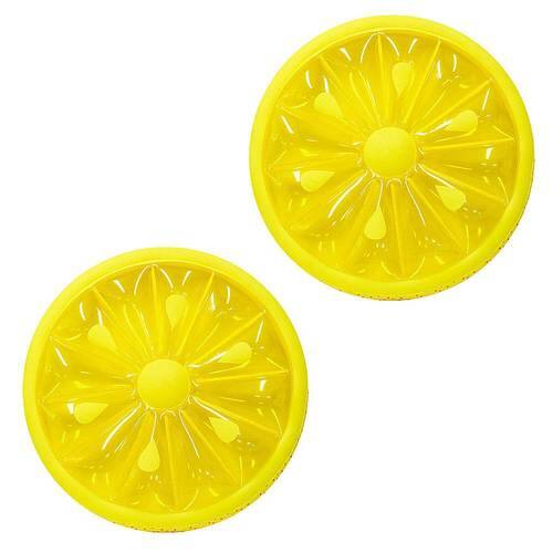 Swimline - 60-Inch Inflatable Heavy-Duty Swimming Pool Lemon Slice Float (2 Pack)