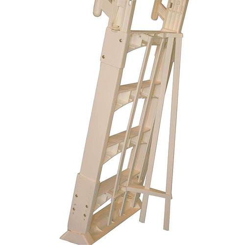Vinyl Works - A Frame Ladder for Swimming Pools 48 to 56 Inch Tall and Ladder Mat