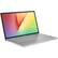 Angle. ASUS - VivoBook S17 17.3" Laptop - AMD Ryzen 5 - 8GB Memory - 1TB HDD + 128GB SSD - Transparent Silver.